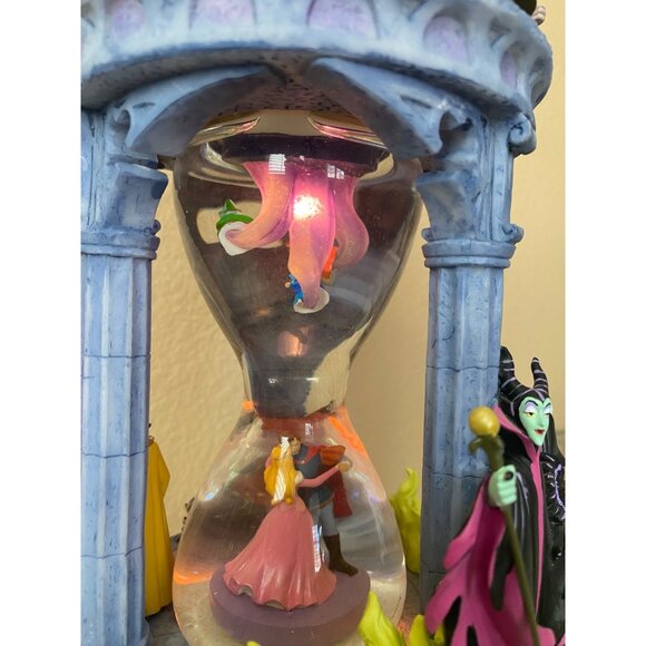 Disney Sleeping Beauty Aurora Hourglass Snowglobe Music Lighted Box w/FLAWS - Picture 9 of 16